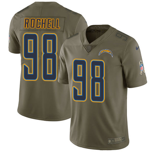 Nike Los Angeles Chargers No98 Isaac Rochell Navy Blue Team Color Men's Stitched NFL Limited Therma Long Sleeve Jersey