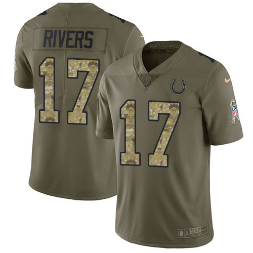 Indianapolis Colts No17 Philip Rivers Men's Nike 2020 Black CAMO Vapor Untouchable Limited Stitched Jersey